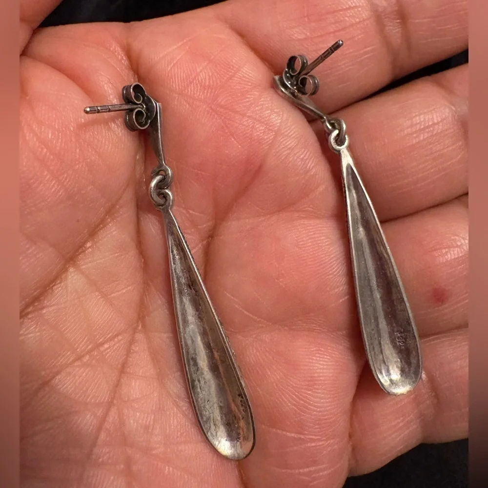 Wedding Drop Earrings Silver Drop Earrings 925 Long Drop Marcasite